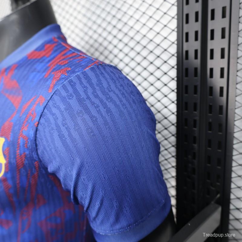 Player Version 25/26 Barcelona Blue with Red Pattern Jersey