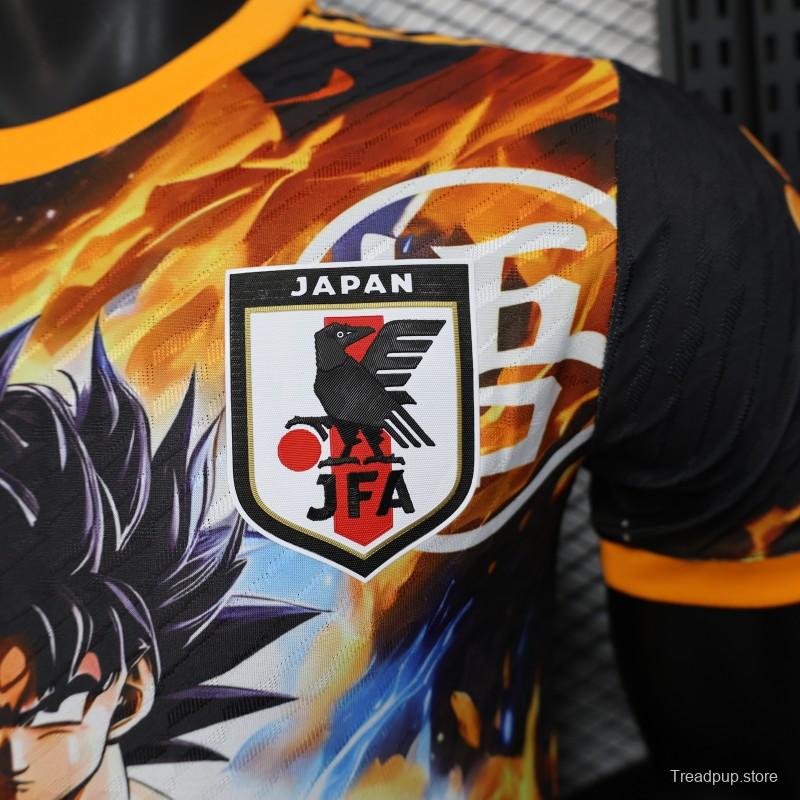 Player Version 2025 Japan Black with Anime Super Saiyan Design Jersey