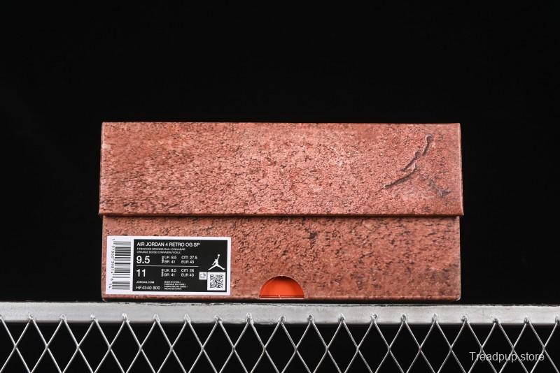 Nike Nigel Sylvester x Air Jordan 4 Retro High OG "Brick By Brick" Sneakers - HF4340-800