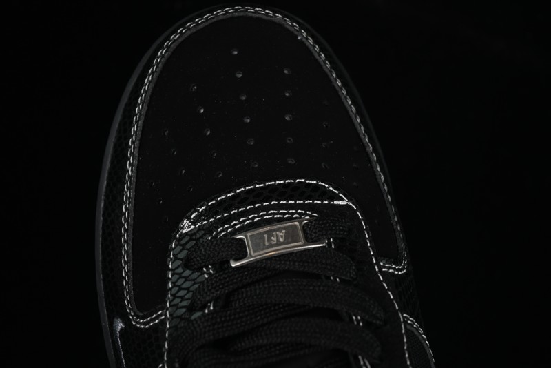 Nike Air Force 1'07 Low Lightning Collaboration Black Snake Scale Casual Sneakers - SC9207-529