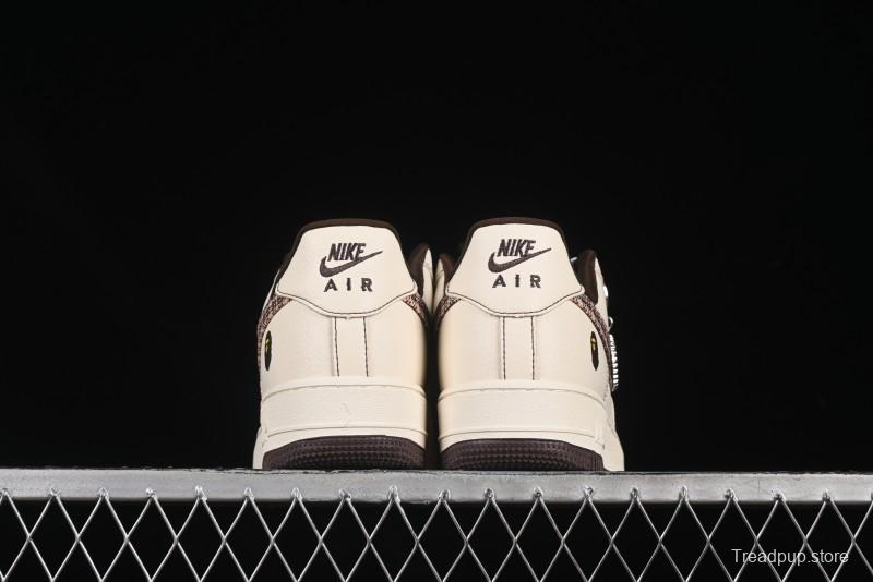 Nike Air Force 1 '07 Low Bape Collaboration Beige Camo Casual Sneakers - DF0188-052