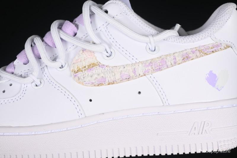 Nike Air Force 1'07 Low Purple Chanel-Inspired Casual Sneakers - DH9999-556