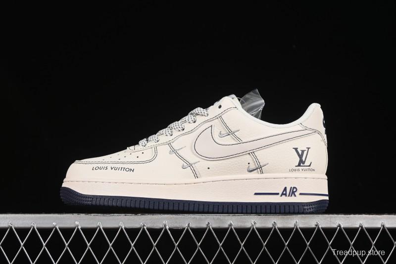 Nike Air Force 1 '07 Low LV Collaboration Black Swoosh Logo Casual Sneakers - XX3168-160
