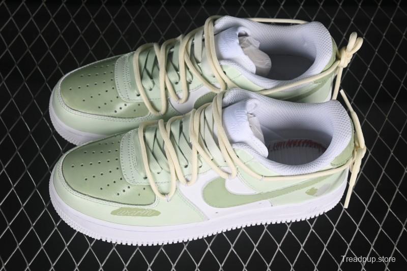 Nike Air Force 1'07 Low "Green Love" 520 Limited Edition Casual Sneakers with Small Green Heart Design - DH2920-111