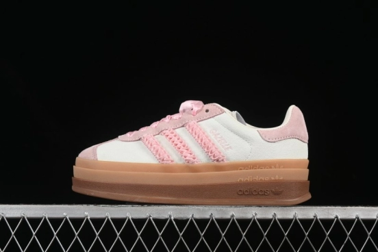 Adidas Originals Gazelle Bold JR8374 Collaboration Low-Top Sneakers with Thick Sole for Slip Resistance and Durability - JR8374