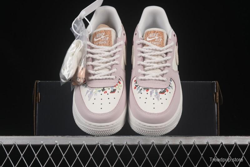 Nike Air Force 1'07 Low Casual Sneakers with Full-Length Air Cushion - IB8874-111