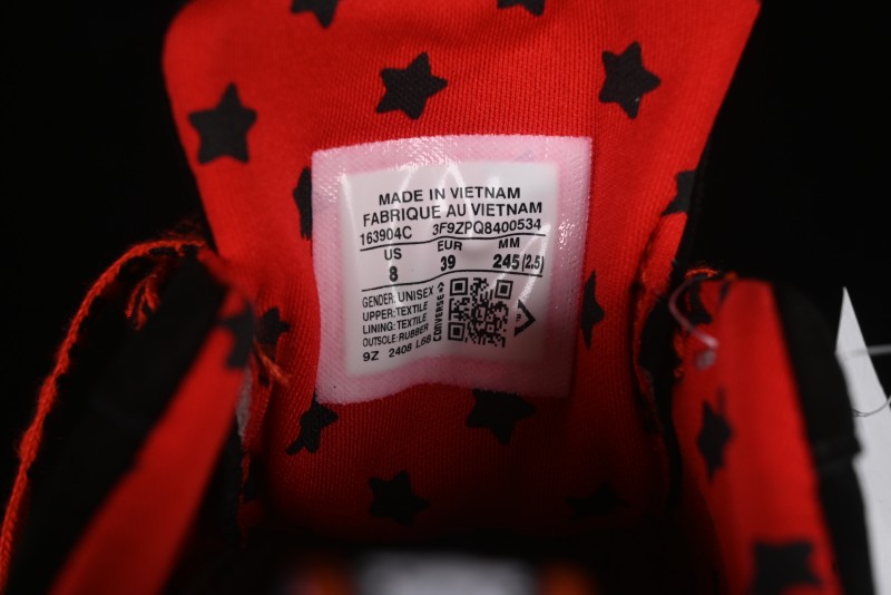Converse One Star Low Top Casual Sneakers with Hello Kitty Collaboration - Pink Star and Embroidered Bow Design - 163904C