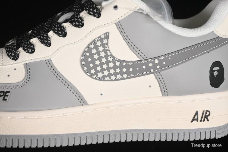 Nike Air Force 1'07 Low Bape Collaboration Beige Star Casual Sneakers - XS1958-571