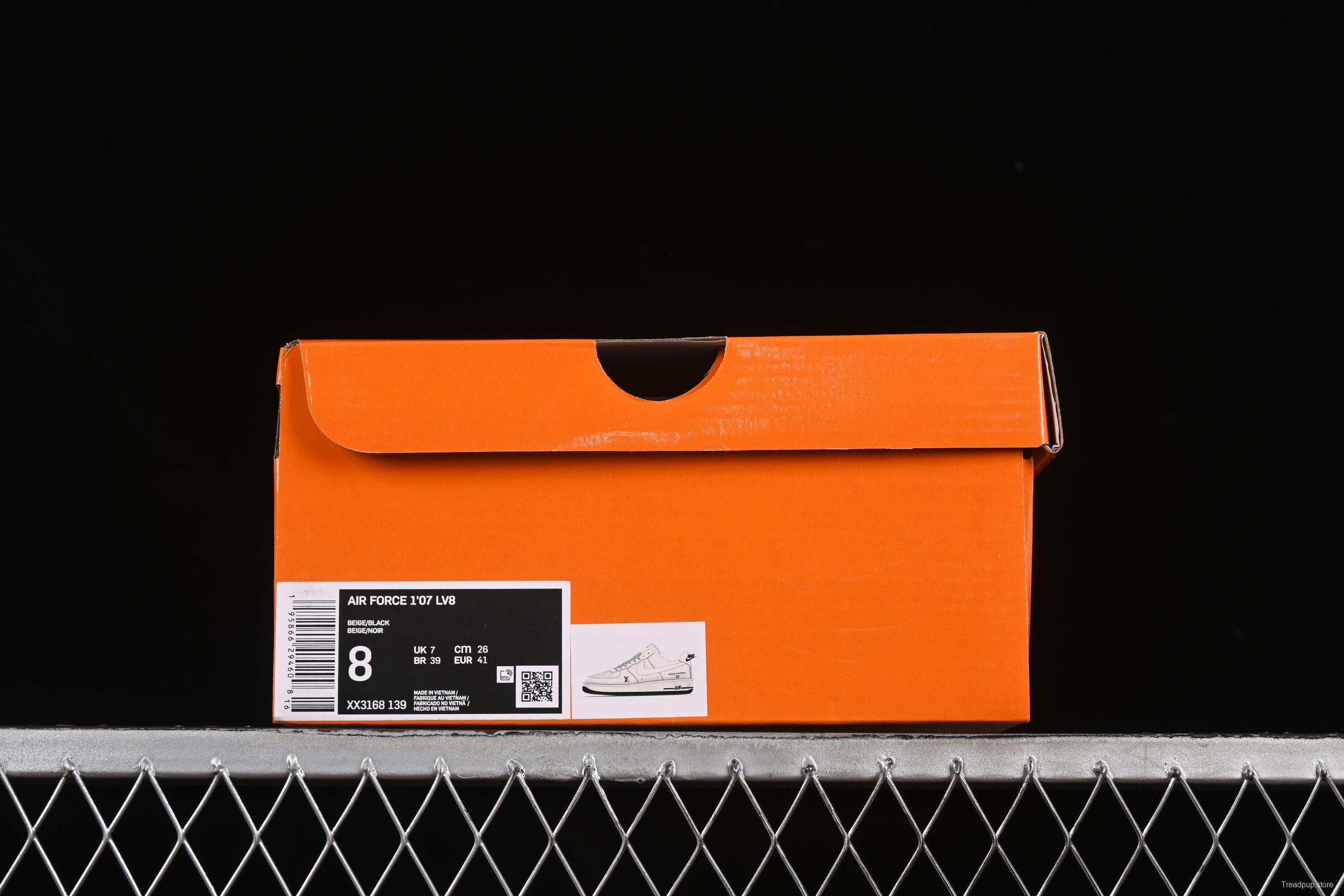 Nike Air Force 1'07 Low LV Collaboration Off-White Black Sole Casual Sneakers - XX3168-139