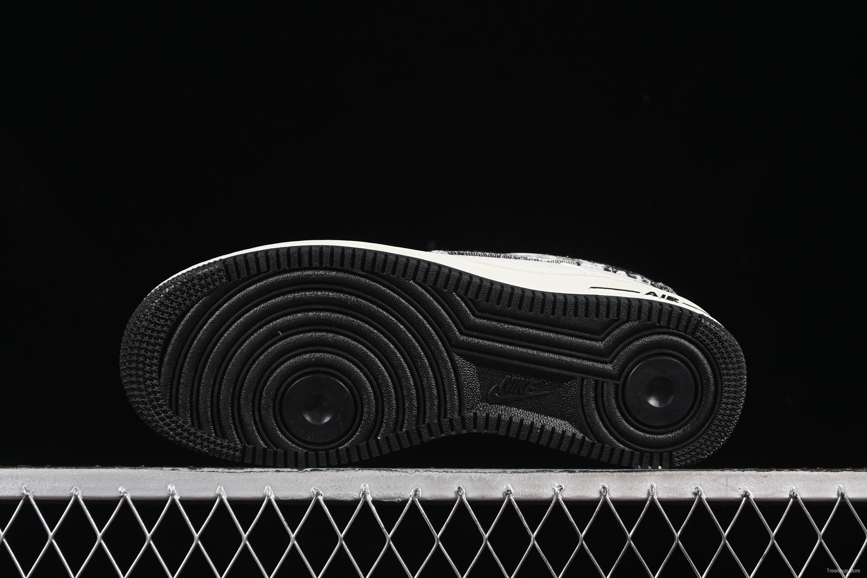 Nike Air Force 1 '07 Low LV Collaboration Grey Black Denim Casual Sneakers - SC9207-539