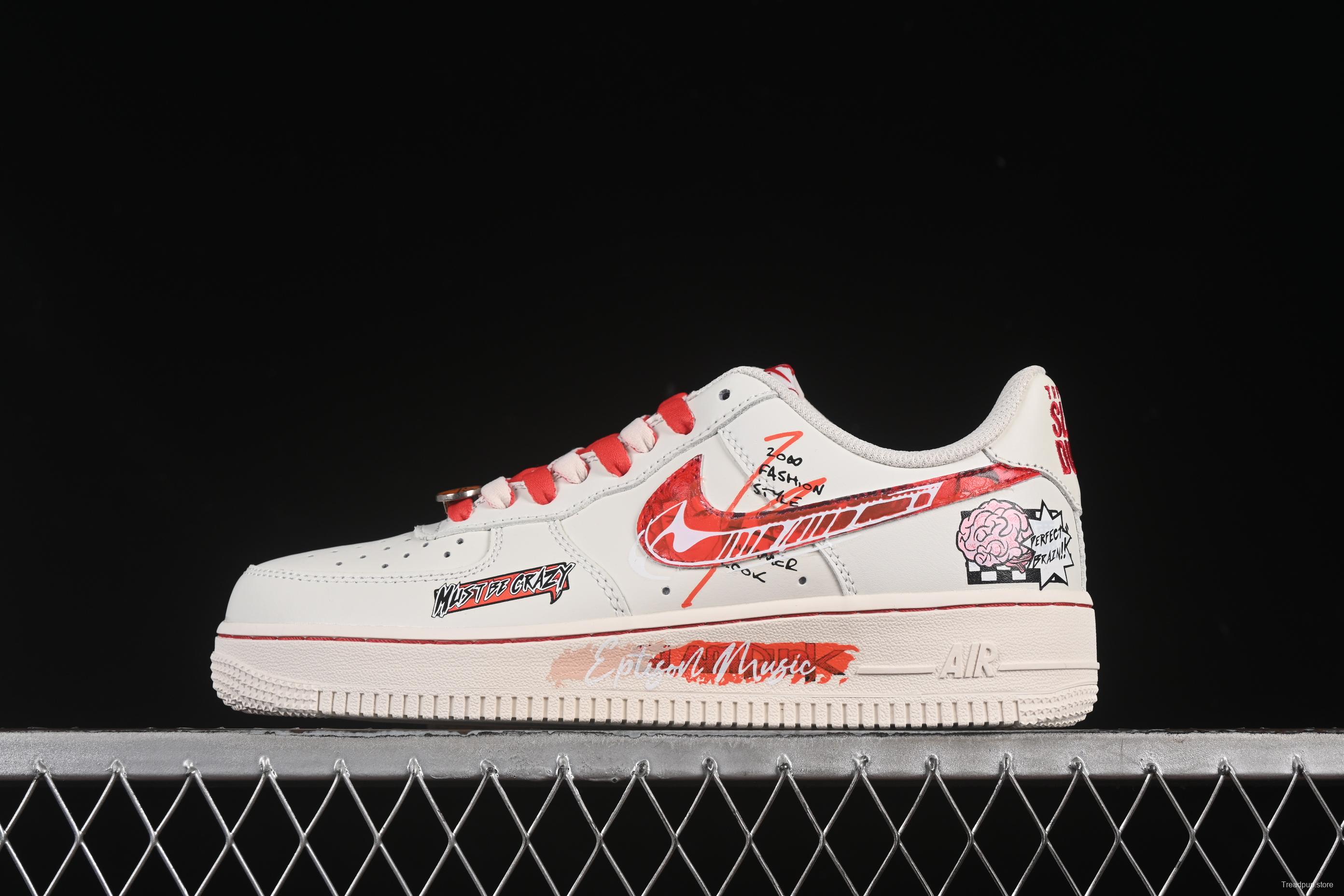 Nike Air Force 1'07 Low "Love Brain" 520 Series Limited Casual Sneakers - SD2023-024
