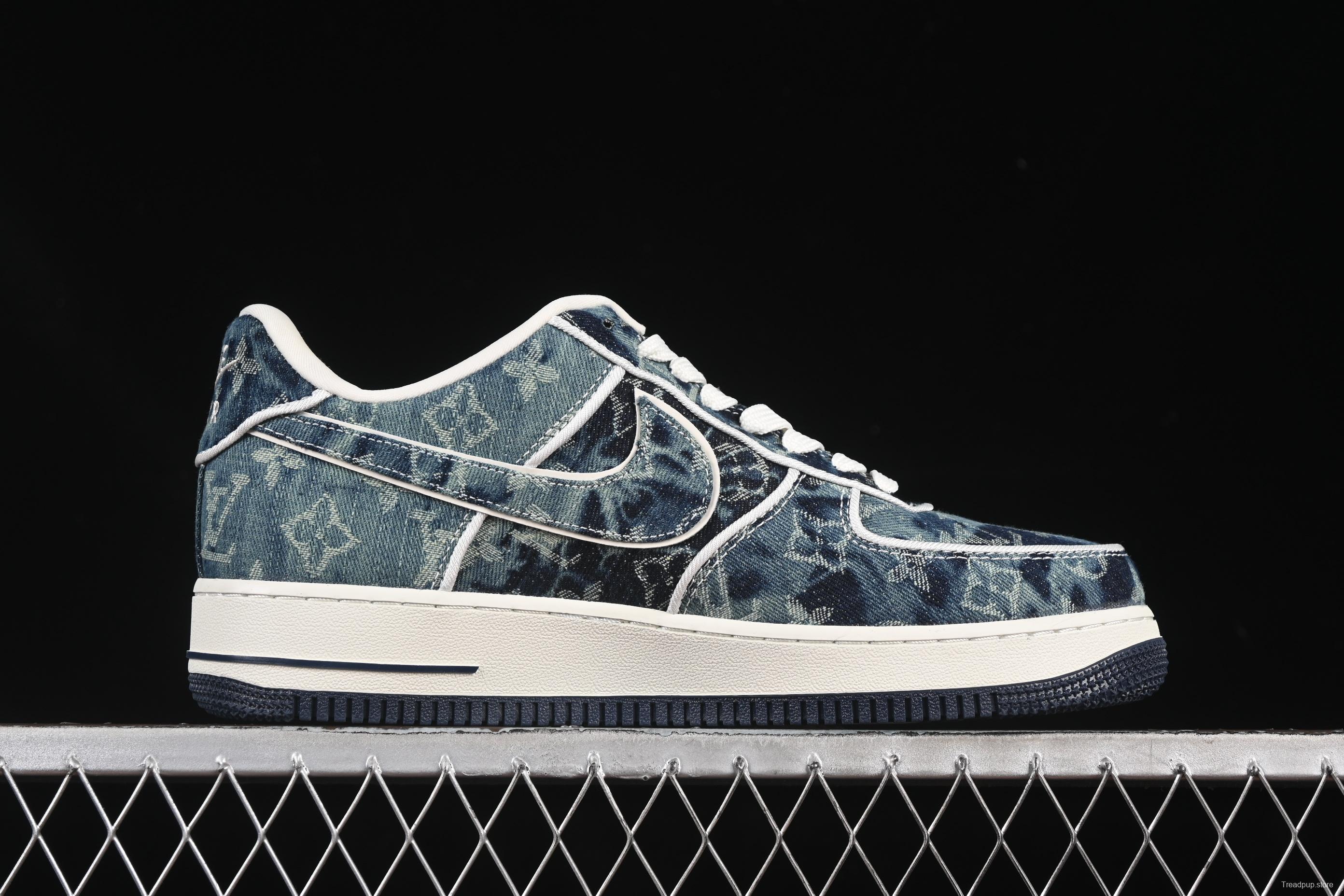 Nike Air Force 1 '07 Low LV Collaboration Blue Denim Casual Sneakers - SC9207-533