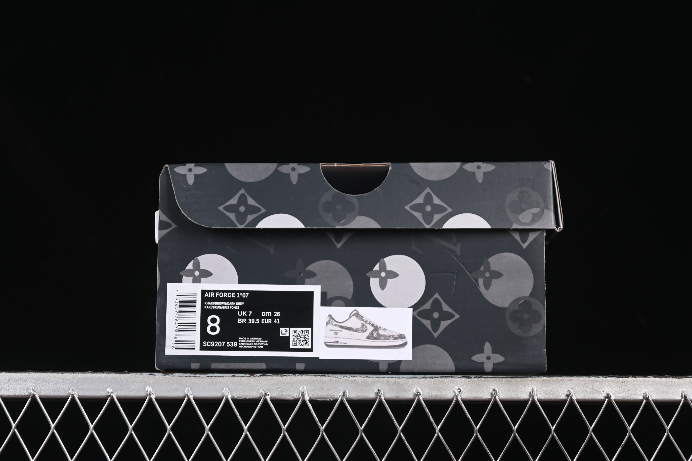 Nike Air Force 1 '07 Low LV Collaboration Grey Black Denim Casual Sneakers - SC9207-539