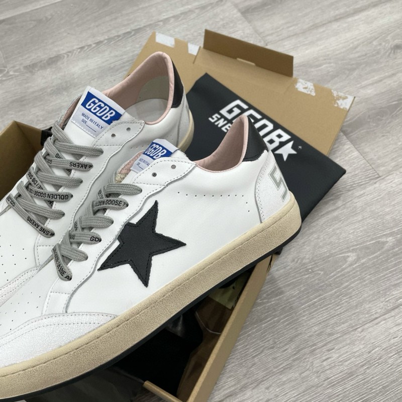 2024 Unisex GGDB White Black Leather Sneakers MJ00260