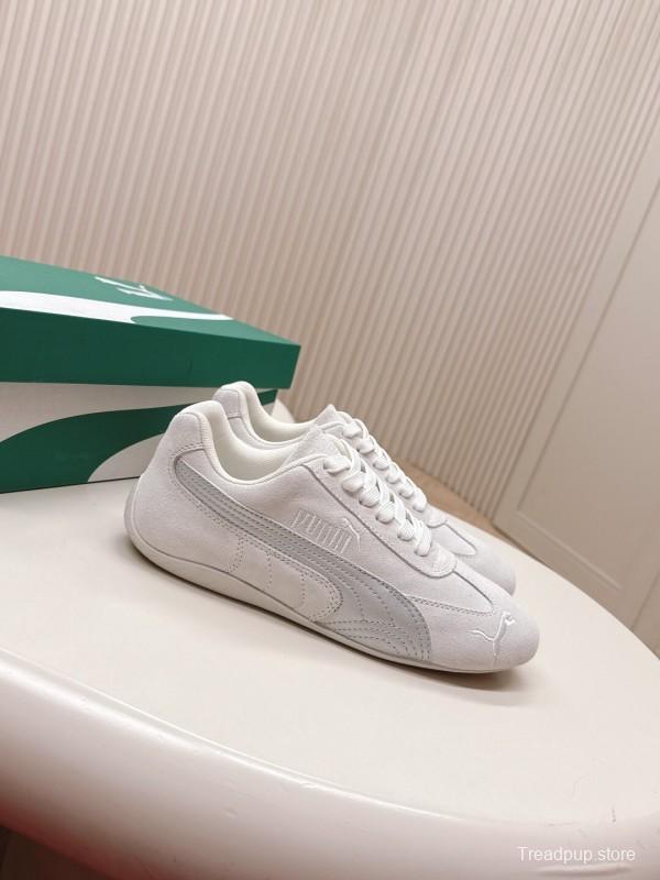 2025 Women PUMA White Suede Sneakers LY00280