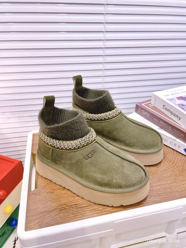 2024 Women UGG Olive Suede Wool Sock Boots MJ00230