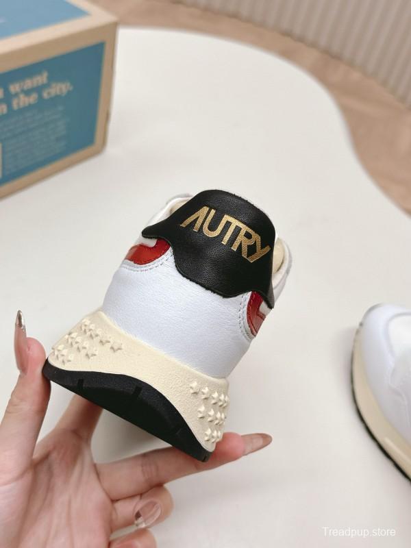 2024 Women Autry White Red Black Leather Mesh Sneakers MJ00330
