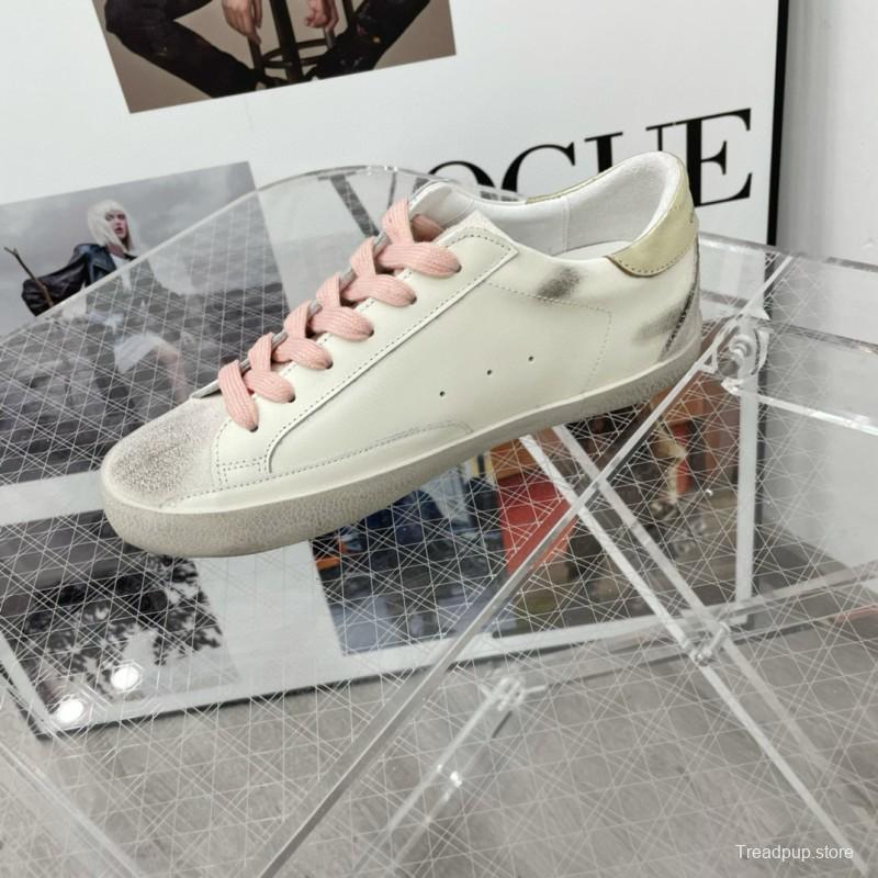 2025 Women GGDB White Blue Pink Leather Suede Sneakers