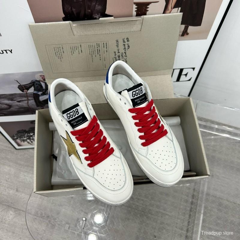 2024 Unisex GGDB White Gold Leather Sneakers MJ00260
