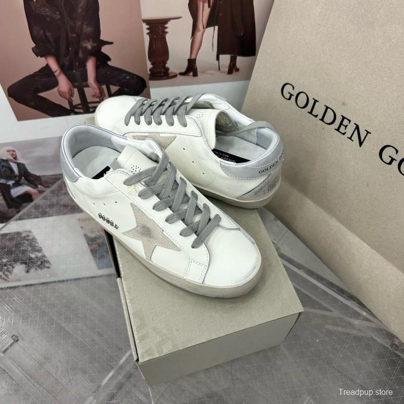 2025 Unisex GGDB White Grey Leather Sneakers