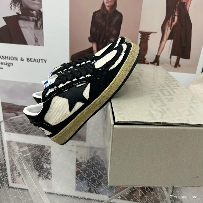 2024 Unisex GGDB Black White Canvas Leather Low Top Sneakers MJ00260