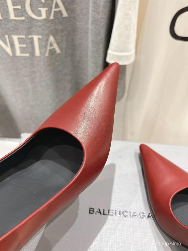 2025 Women Balenciaga Brown Leather High Heels