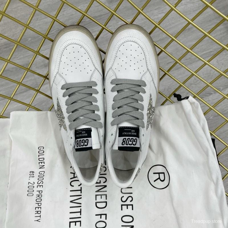 2024 Unisex GGDB White Silver Leather Low Top Sneakers MJ00260