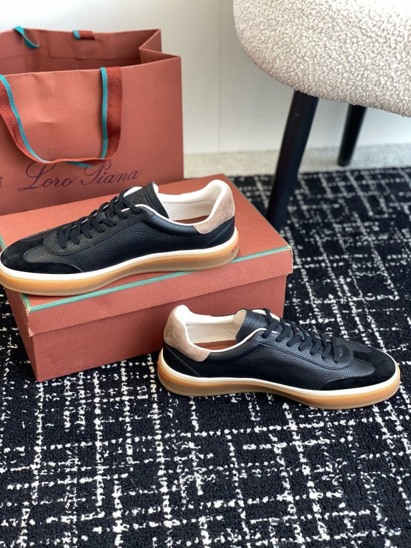 2024 Men LP Black Suede Leather Sneakers MJ00320