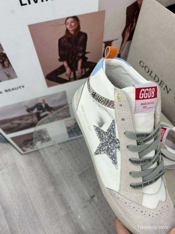 2024 Unisex GGDB White Grey Suede Leather High-Top Sneakers MJ00300