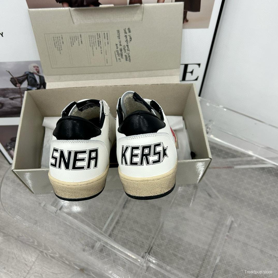 2024 Unisex GGDB White Red Leather Low Top Sneakers MJ00260