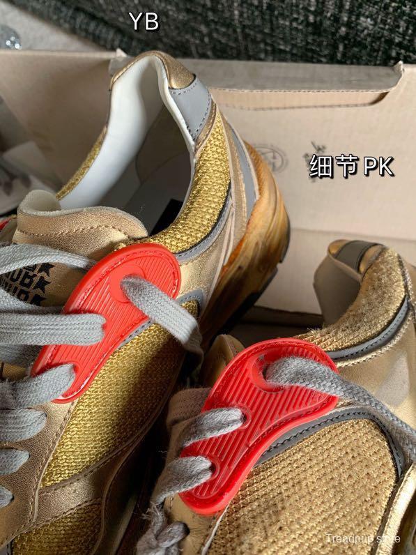 2024 Unisex GGDB Beige Grey Red Leather Mesh Sneakers