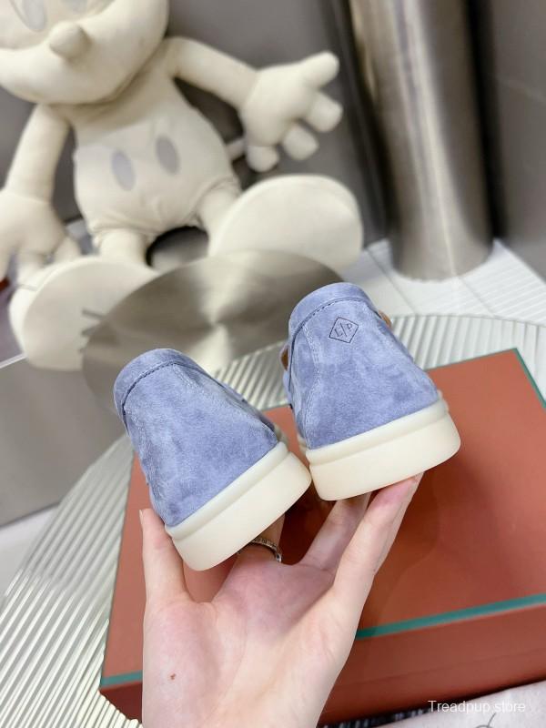 2024 Unisex Le Parmentier Light Blue Suede Loafers MJ00270