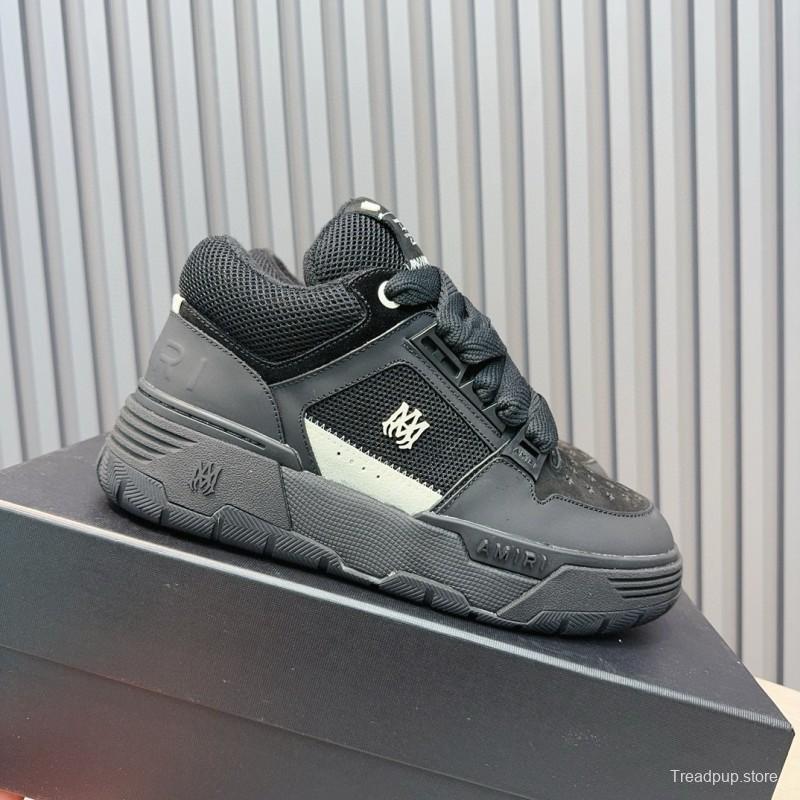 2024 Men Amiri Black Mesh Leather Sneakers MJ00360