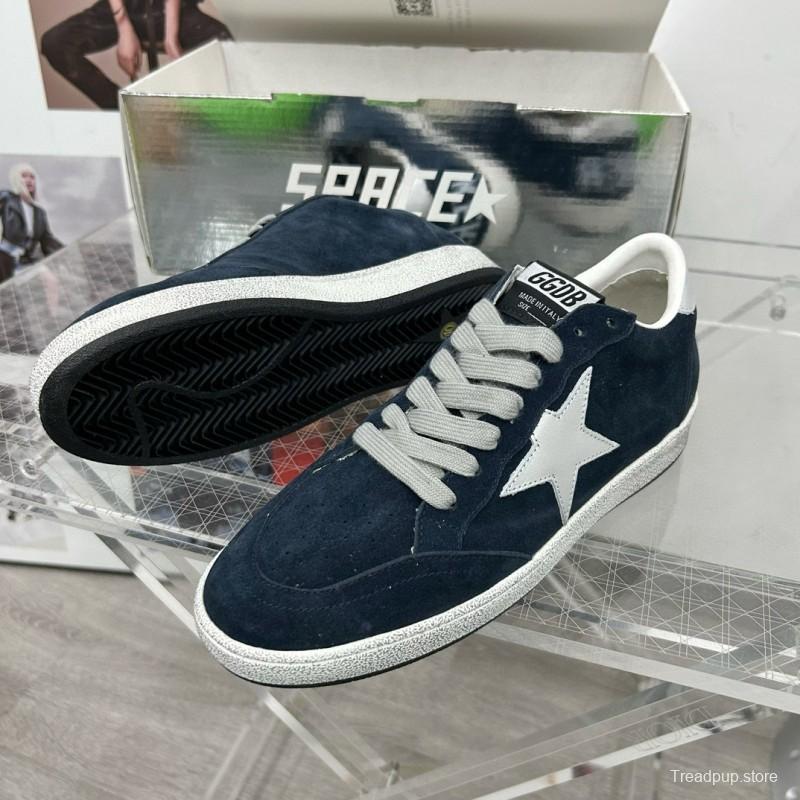 2024 Unisex GGDB Navy White Suede Leather Low-Top Sneakers MJ00260