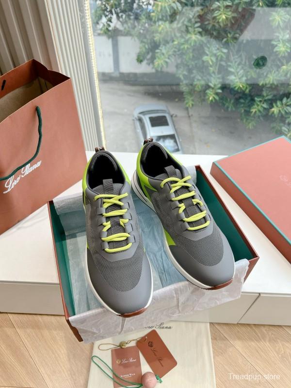 2024 Unisex Le Parmentier Grey Green Knit Sneakers