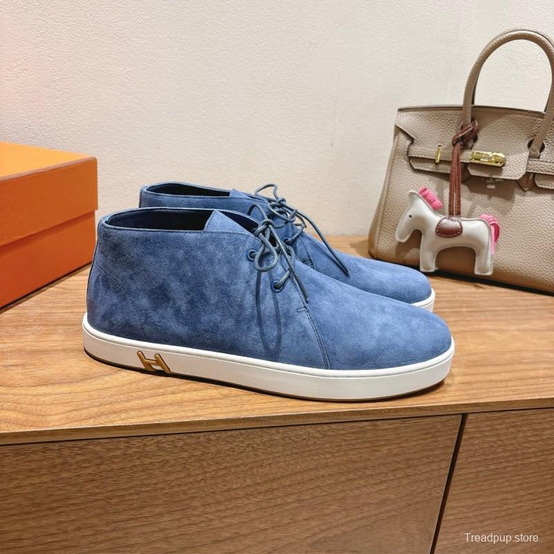 2025 Unisex H Blue Suede Boots AS00380