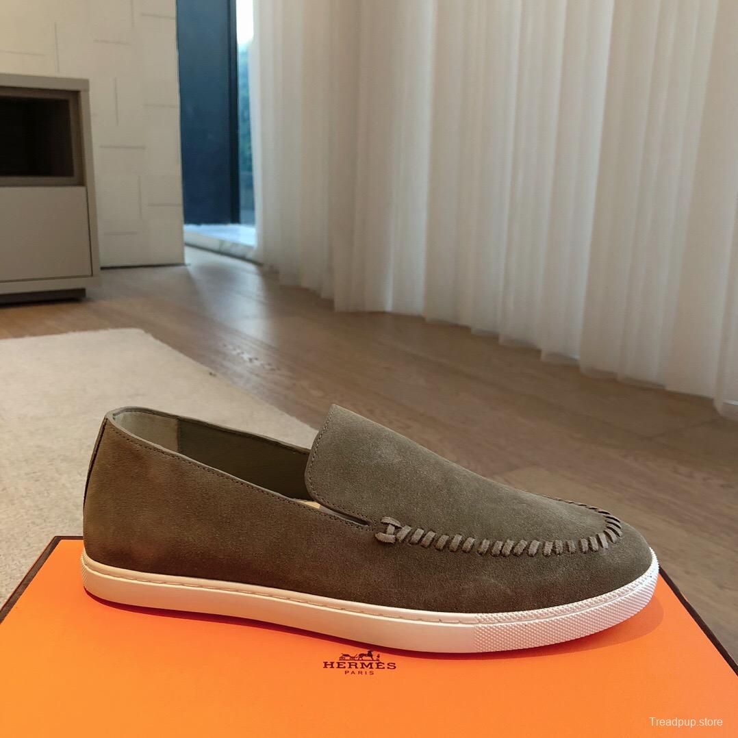 2025 Unisex Hermès Brown Suede Plimsolls AS00380