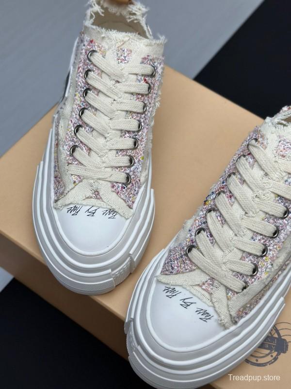 2025 Unisex XVESSEL White Canvas Plimsolls Vulcanized AS00260