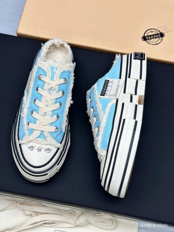 2025 Unisex XVESSEL Blue White Canvas Plimsolls Vulcanized AS00240