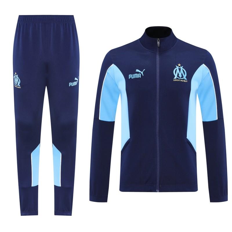 25/26 Olympique Marseille Blue/Navy Full Zipper Jacket +Long Pants