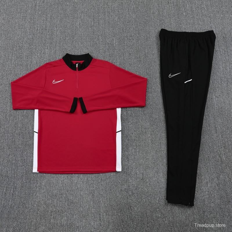 2025 Nike Red Full Hoodie Zipper Jacket +Long Pants