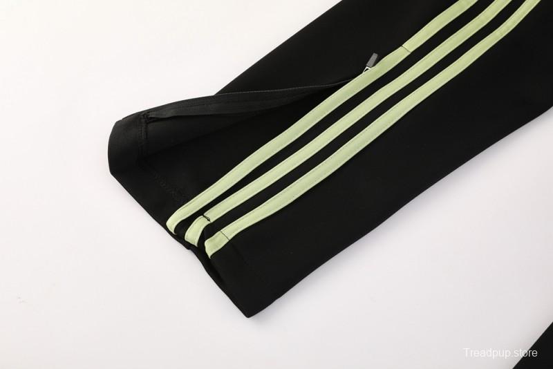 2025 Adidas Light Green/Black Full Zipper Jacket +Long Pants