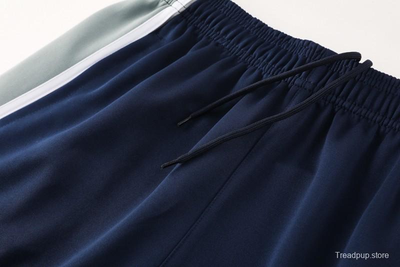 25/26 Real Madrid Navy/Grey Full Zipper Jacket +Long Pants