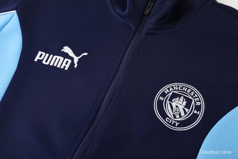 25/26 Manchester City Blue/Navy Full Zipper Jacket +Long Pants