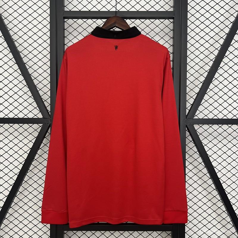 13/14 Retro Long Sleeve Manchester United Home Jersey