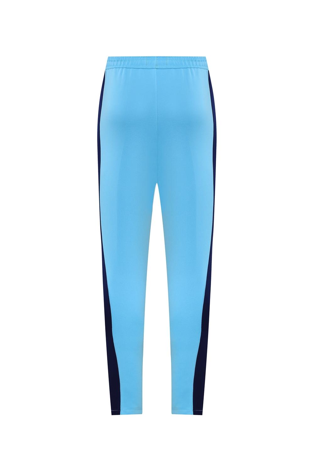 2025 Nike Air Tracksuit Set - Light Blue with Navy Accents Full Zipper Jacket + Long Pants