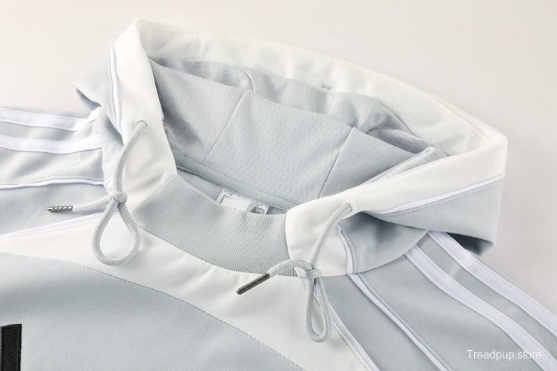 25/26 Real Madrid Hoodie Full Zipper Jacket + Long Pants