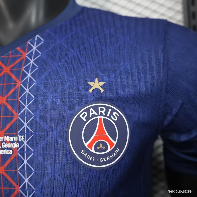 1 Star Player Version 25/26 PSG Home Jersey With Match Date Printing
