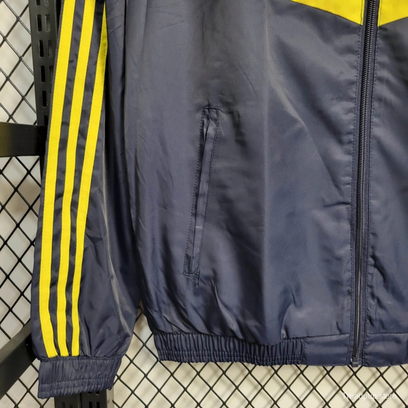 25/26 Real Madrid Jacket Black/Purple Windbreaker