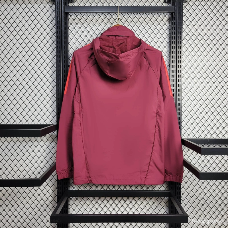 25/26 Bayern Munich Jacket Wine Windbreaker